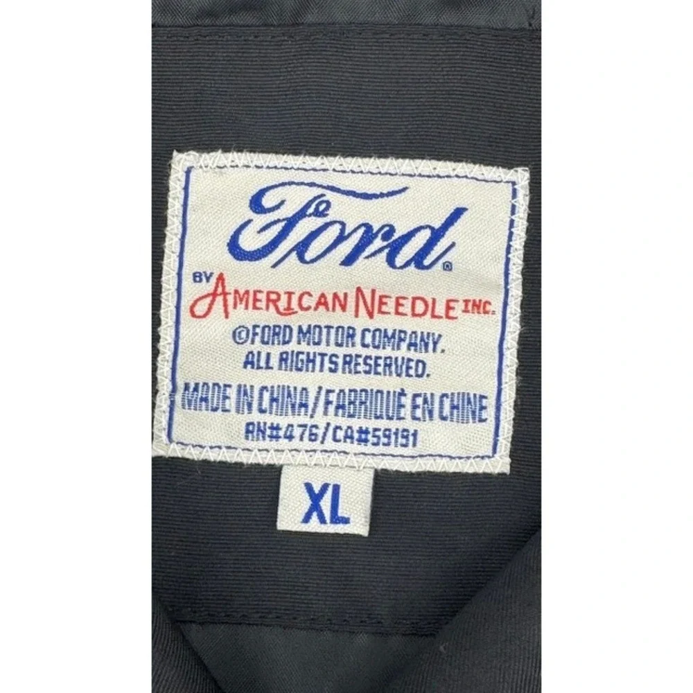 Ford Bronco Dealer Jacket Mens XL American Needle Black Off Road Graphic Wind